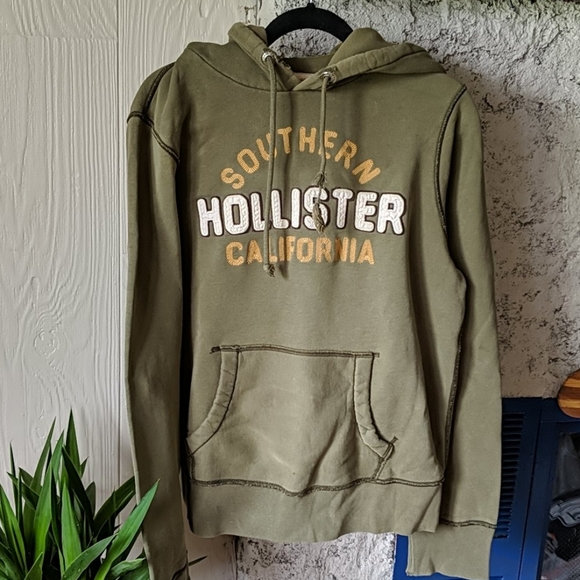 Hollister Other - Men's Hollister Embroidered Distressed Hoodie